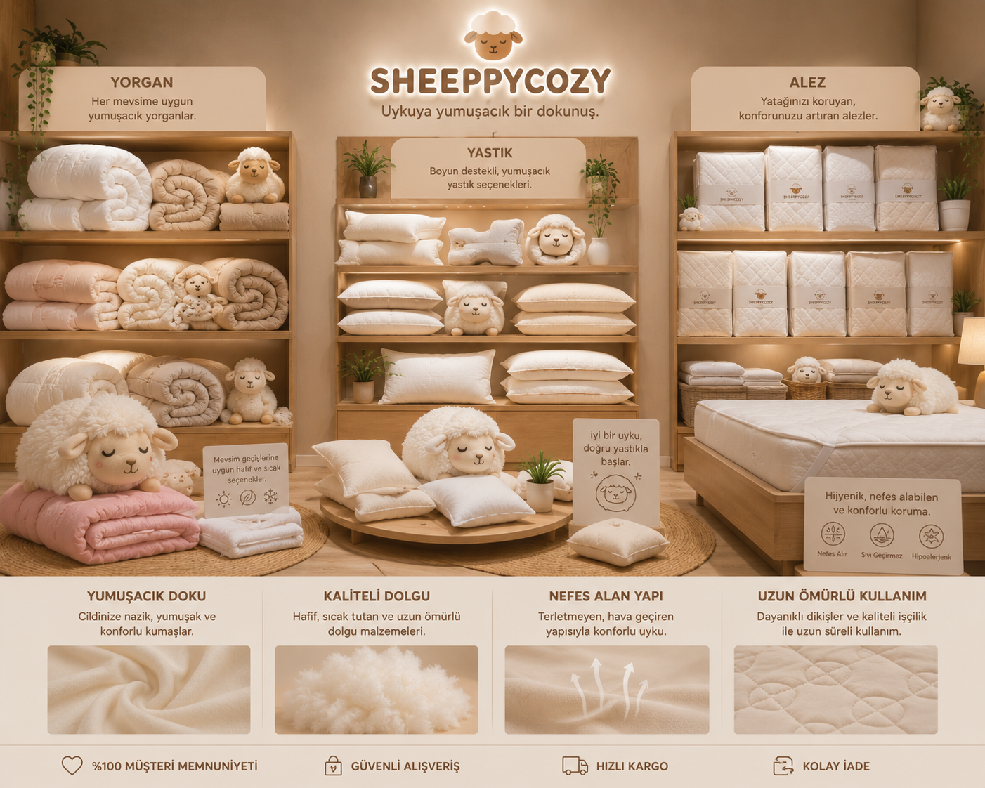 SheeppyCozy'nin Hikayesi, Yün Yatak Tekstili Bakımı ve El Yapımı Ürünlerin Faydaları